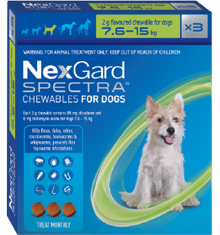 NexGard Spectra Medium 7.5-15kg (3 tabs)