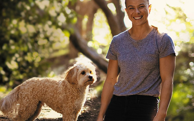 Lisa_Carrington_Morning_walk_with_dog