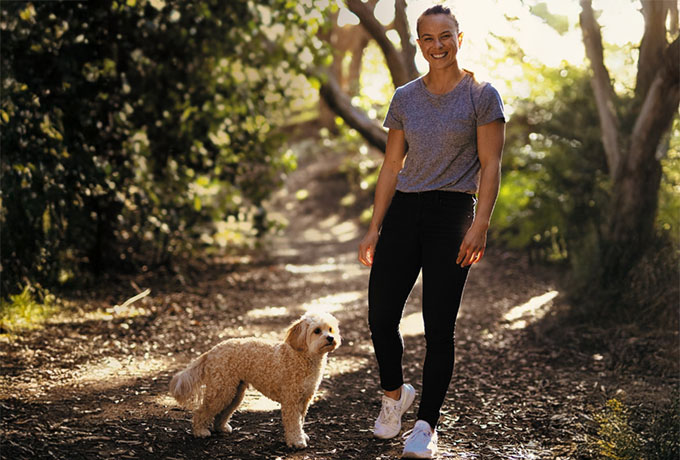 Lisa-Carrington-and-her-dog-Next-Level-Protection-for-Every-Adventure